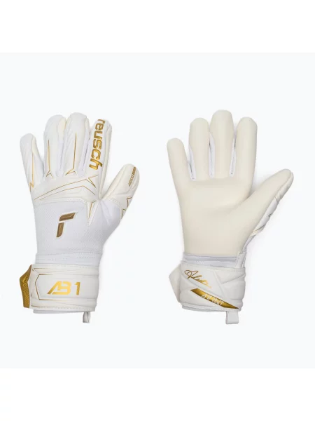 Mănuși de portar pentru copii Reusch Attrakt Advance Junior white/gold alb