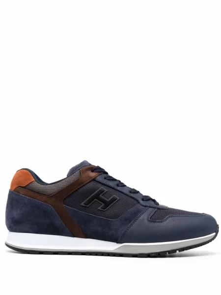 Sneakerși Hogan din piele albastru