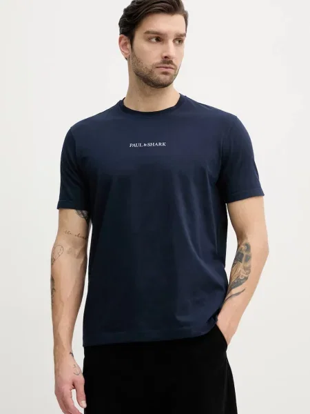 Kratka majica Paul&Shark mornarsko modra
