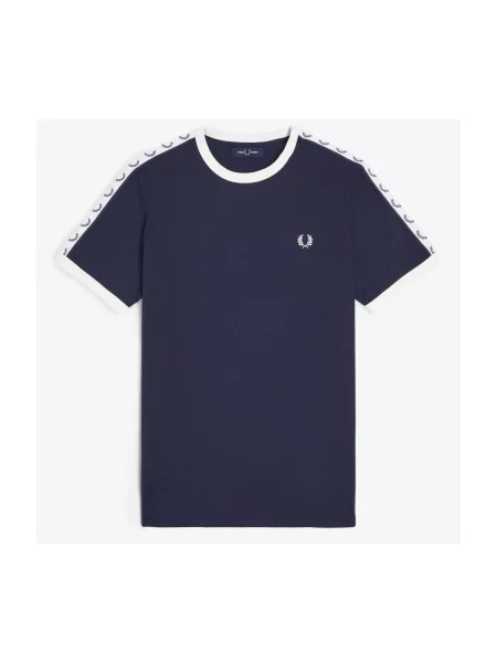 T-shirt FRED PERRY Taped Ringer T-Shirt Carbon Blue S plava