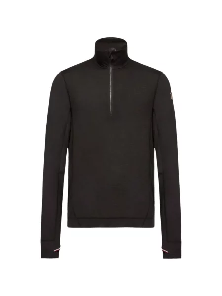 Pletena majica Moncler crna