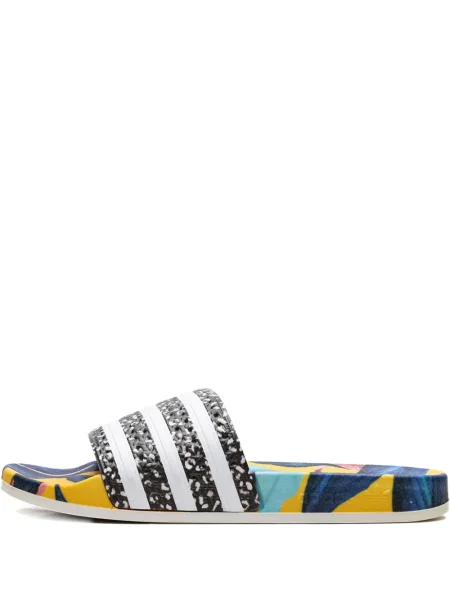 Papuci Adidas cu imprimeu geometric negru
