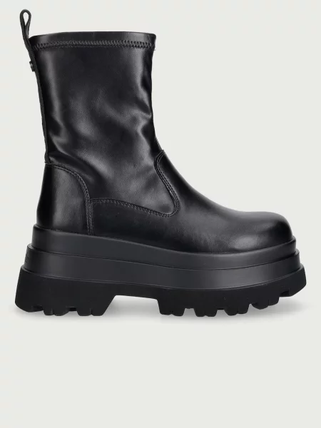 Botine Buffalo cu platformă negru