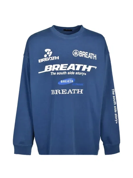 Lung tricou Breath cu imagine albastru