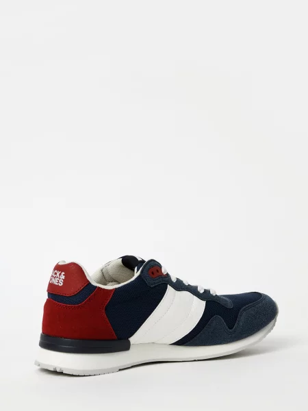 JACK & JONES Nízke tenisky tmavomodrá / červená biela