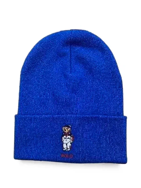 Класическа шапка Polo Ralph Lauren бродирана на райета черно