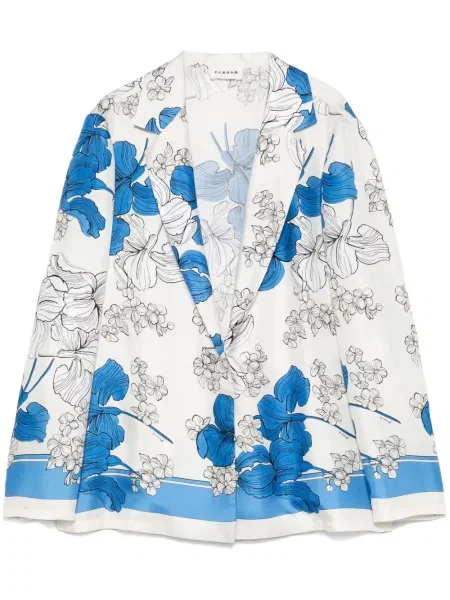 Sacou P.a.r.o.s.h. cu model floral cu imagine alb