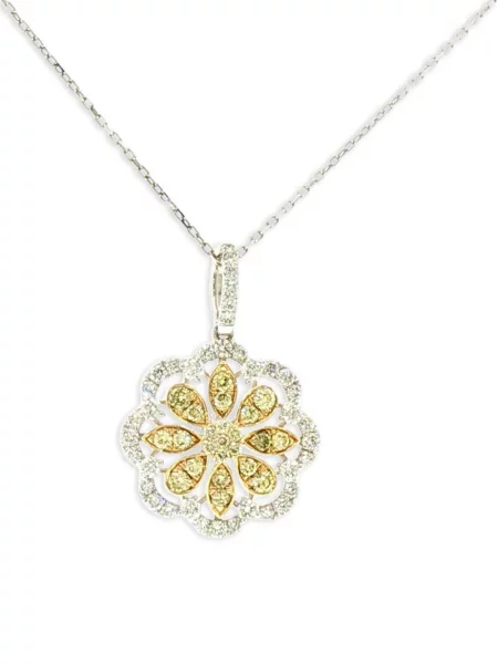 Diamant pandantiv Hyt Jewelry cu model floral galben