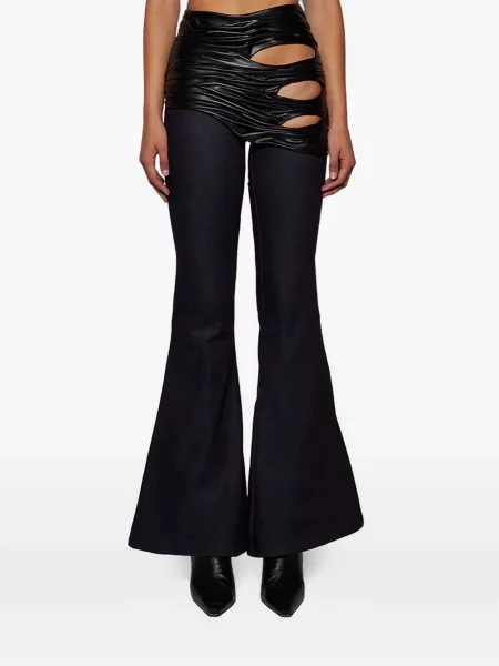 Jeansy Di Petsa drapowane niebieskie