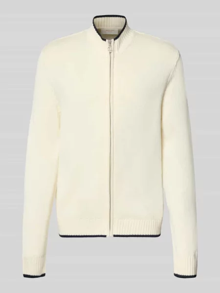 Kardigan rozpinany z zamkiem błyskawicznym model FREDERIKSBERG' Jack & Jones biały