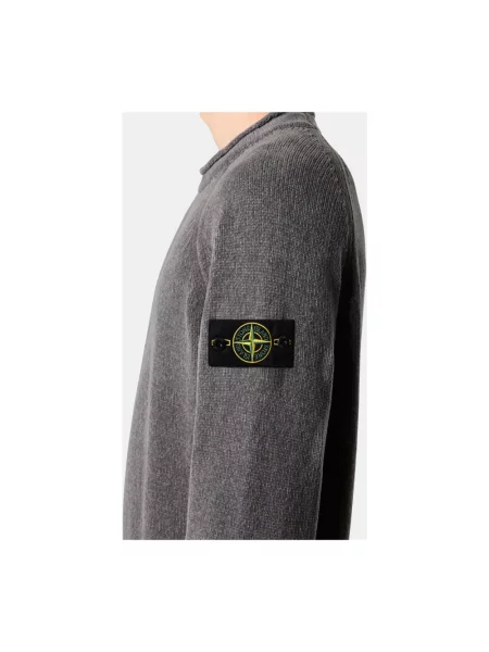 Sweter Stone Island z kamieniami szary