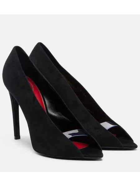 Pantofi cu toc Valentino Garavani din piele de căprioară negru