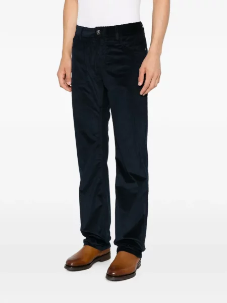 Pantaloni Etro de catifea cord albastru