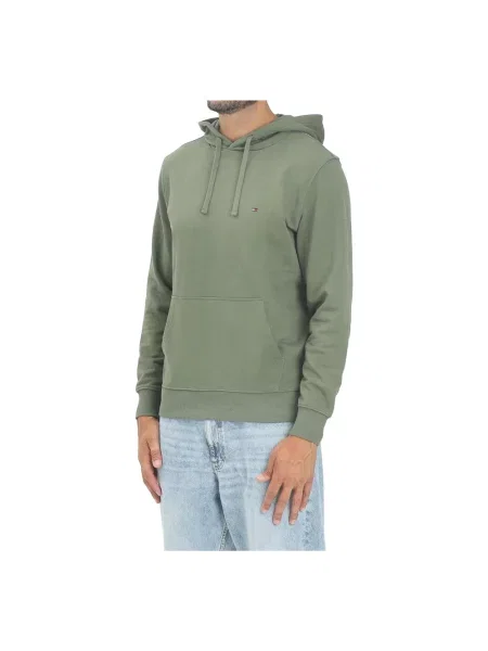 Bluza z kapturem Tommy Hilfiger z kapturem zielona