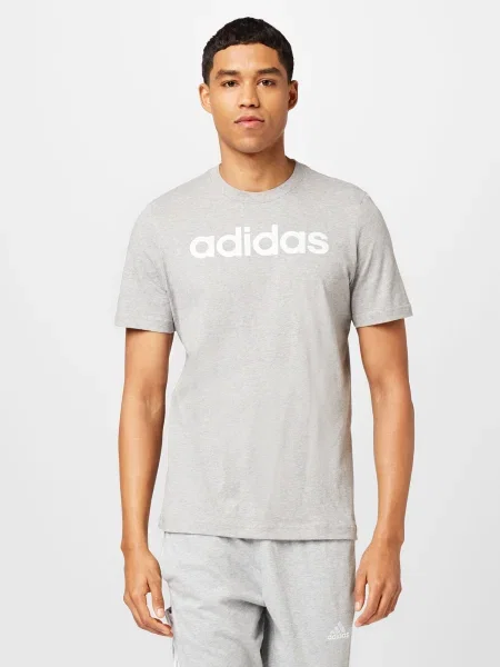 Póló Adidas Originals autogrammal szürke