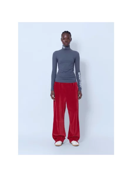 Sweter Lacoste z nadrukiem ze stretchu szary