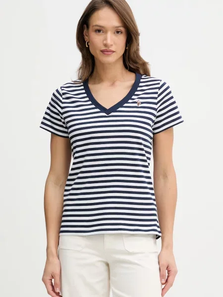 Tričko U.S. Polo Assn. STRIPE V-NECK