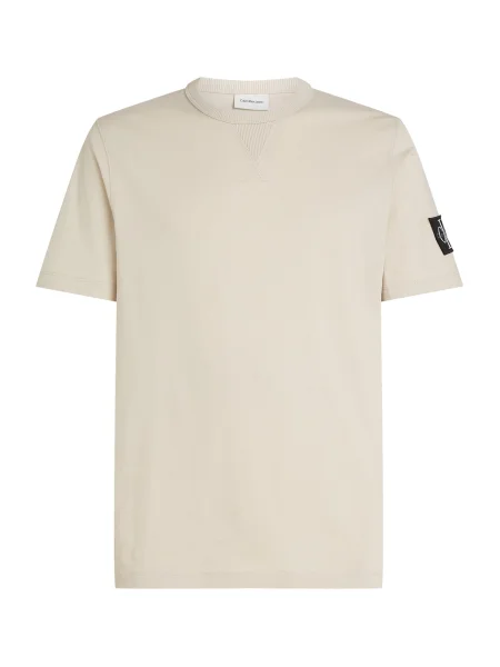 Tricou Calvin Klein Jeans scurt bej