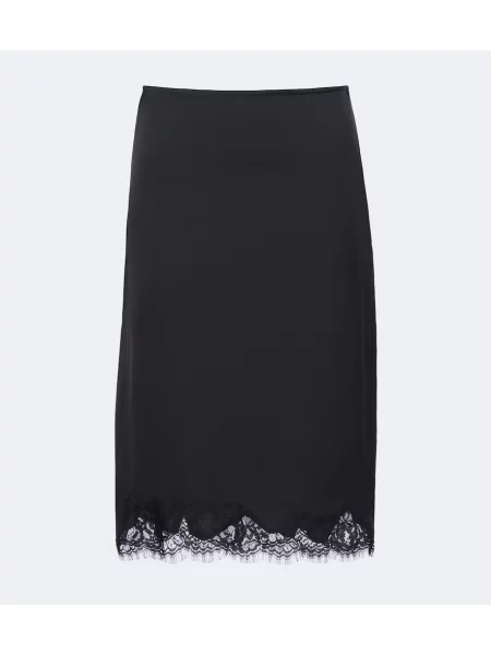 Fustă Faithfull din satin negru