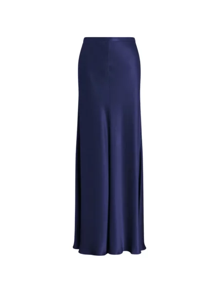 Fusta maxi Alberta Ferretti din satin albastru