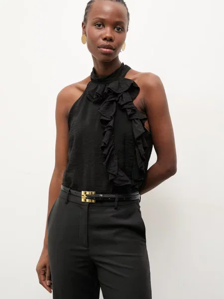 Answear.LAB bluzka z wiskozą czarna