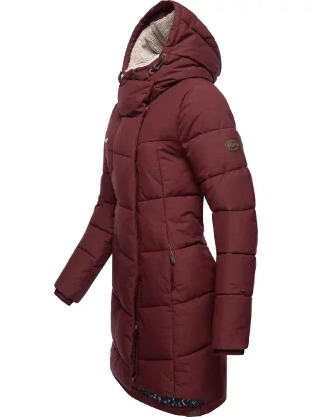 Ragwear Palton de iarnă Pavla vin roșu