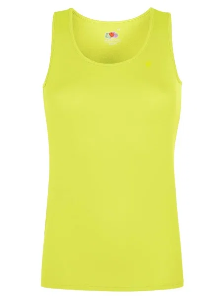 Tricou Fruit Of The Loom fără mâneci galben