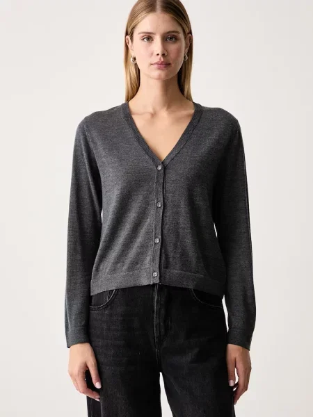 Officine Generale cardigan pentru femei cu lână MONIA gri