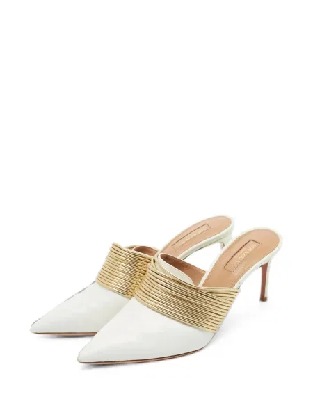 Papuci tip mules Aquazzura alb
