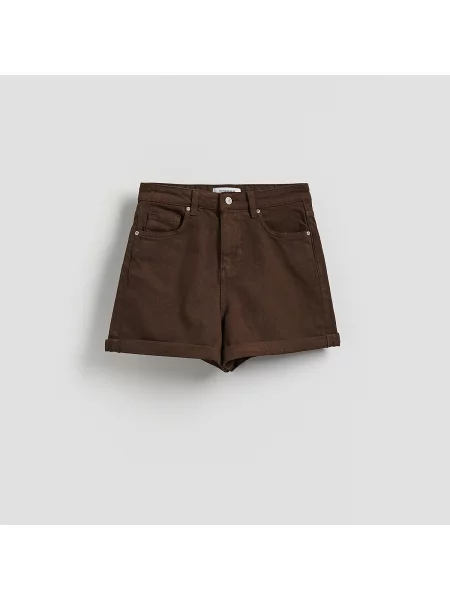 Reserved Džínové šortky dark grey jeans šedé