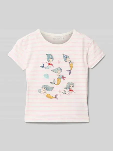 T-shirt z nadrukowanym motywem Blue Seven różowa