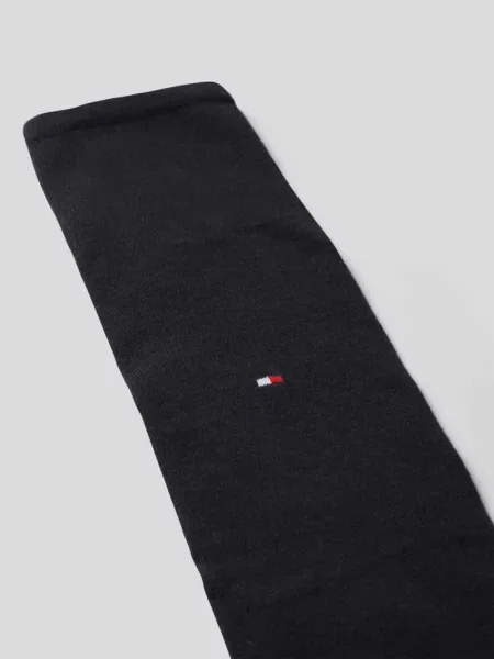 Podkolanówki z mieszanki bawełny i elastanu z motywem z logo Tommy Hilfiger granatowe
