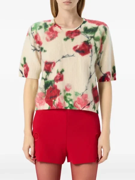 Pulover Blumarine cu model floral cu imagine