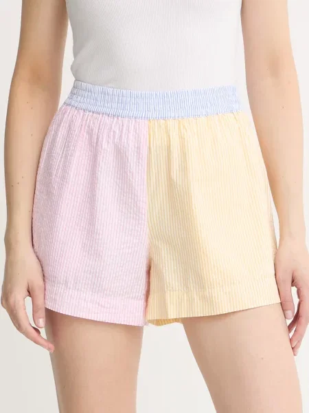 Saint Barth pantaloni scurți pentru femei din galben