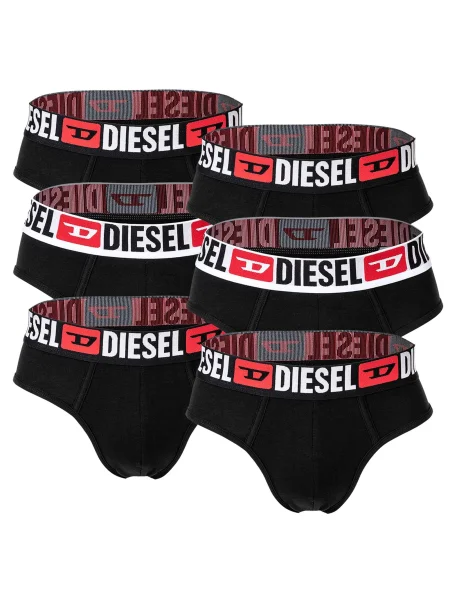 DIESEL Slipy červená / černá bílá