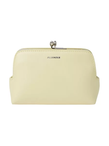 Kopertówka Jil Sander skórzana żółta