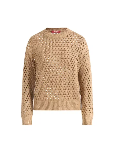 Długi sweter Max Mara Studio brązowy