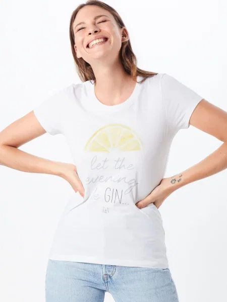 EINSTEIN & NEWTON Tricou Gin galben alb