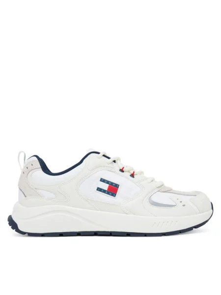Tommy Jeans Laisvalaikio batai Tjm Runner Écru balta