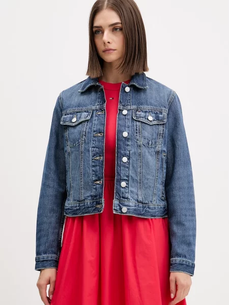 Tommy Jeans prijelazna traper jakna za žene plava
