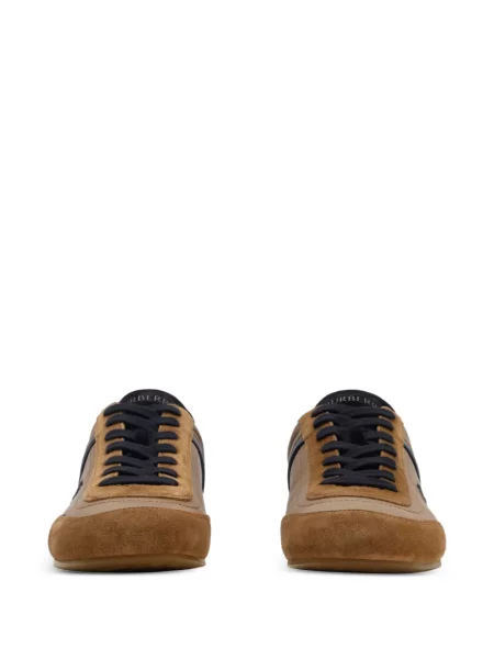 Sneakerși Burberry din piele maro