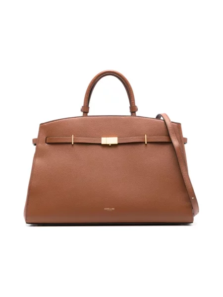 Torebka skórzana Demellier skórzana beżowa