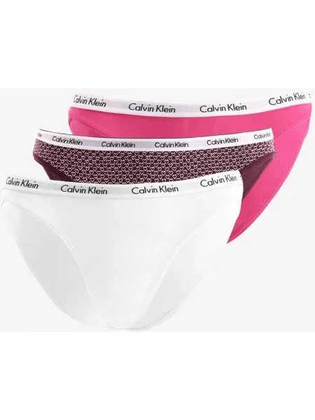 Majtki Calvin Klein Modern Logo bordowe różowe XS białe