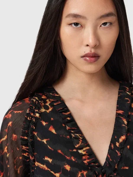 Блузка Allsaints коричневая