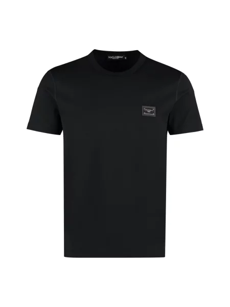 Dolce & Gabbana Koszulki Mężczyzna M Logo Plaque T-Shirt czarny