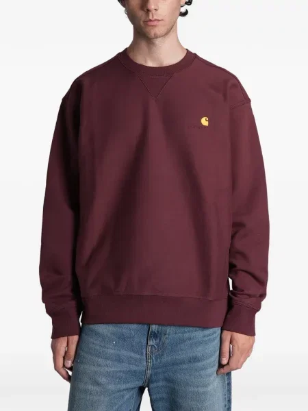 Pulover Carhartt Wip cu autograf roșu