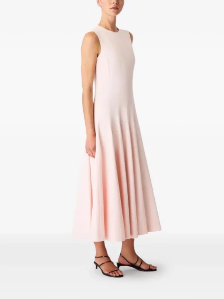 Rochie midi Another Tomorrow evazată roz