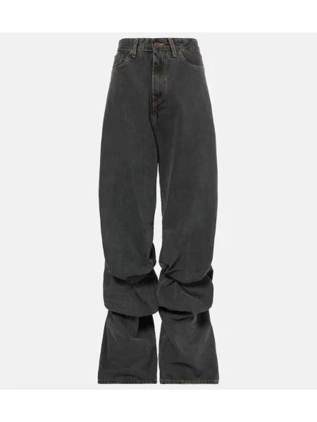 Široke kavbojke Y/project z draperijo modra