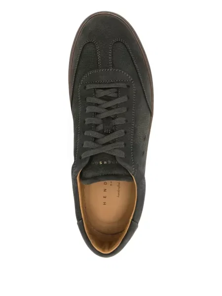 Δερμάτινα sneakers Henderson Baracco με κορδόνια πράσινο