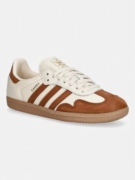 Usnjene superge adidas Originals Samba Og bela